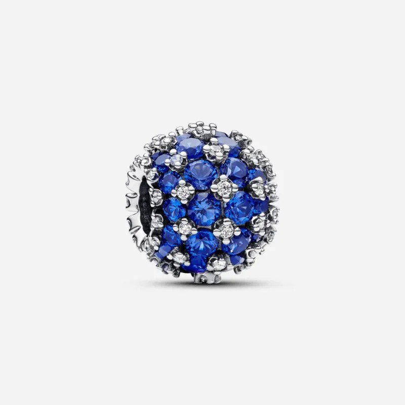 Charm Azul Redondo Pavé Brillante